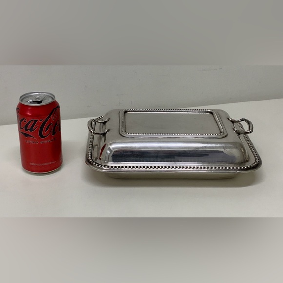 Antique Wallace EPNS Silver Plated Gadrooned Lidded Handled Serving Dish England - Picture 13 of 16